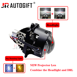 เลนส์ Bi-LED เลนส์โปรเจคเตอร์3นิ้ว LHD/RHD H7ลำแสง Hi/Lo Beam 80W ใช้วันสัญญาณไฟเลี้ยวสีเหลืองสีขาว30000LM 6000K