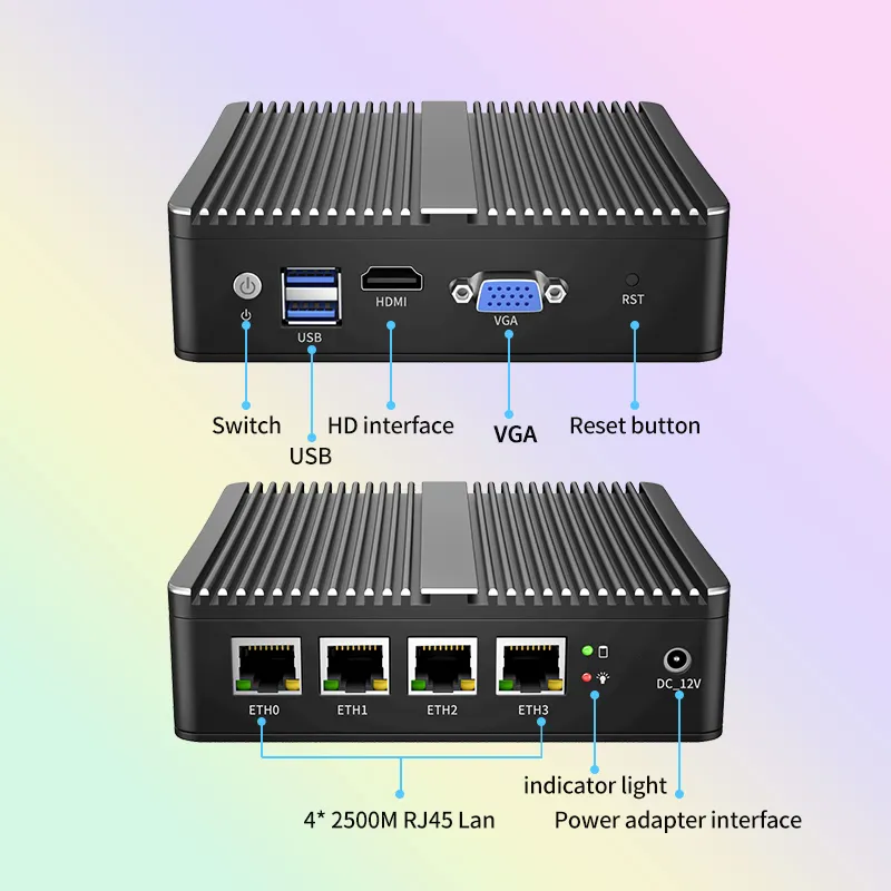 Guanfeng-Mini ordenador de escritorio OEM ODM J4125 Quad Core in-tel 2,5G i225 i226 2.5GBE NICs AES-NI pfSense