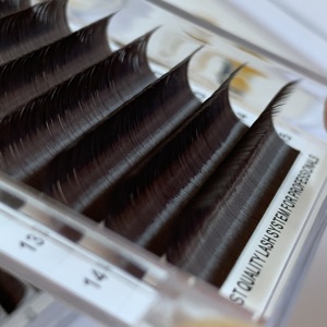 Benzersiz LASHES siyah çikolata kahverengi kaşmir yumuşak mat hacimli kirpikler uzantıları 0.03 0.05 0.07 açık kahverengi Mega hacimli kirpikler - Product Image 4