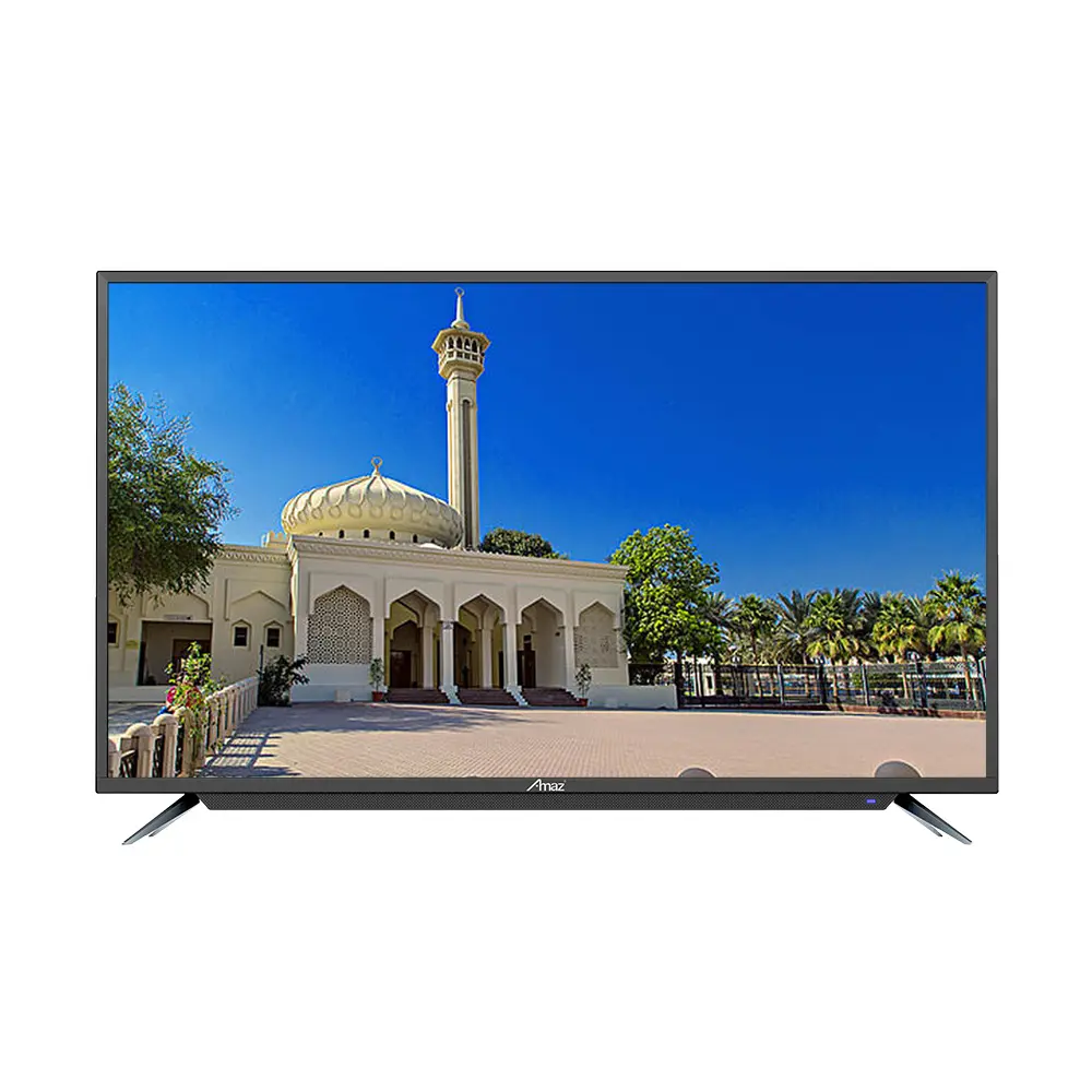 Çerçevesiz UHD 4K Android akıllı TV büyük ekran LCD LED HD çözünürlüklü ince WiFi Televisione siyah 43 75 inç kabine boyutu