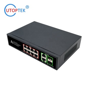 AI Gigabit Ethernet PoE Switch with 8 10/100/1000Base-T RJ45 2 POE+2UTP+2SFP Inlets IP <strong>Network</strong> - Product Image 3
