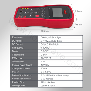 HW-MMO6 Dual-Channel Oscilloscope EGR Throttle <strong>Tester</strong> Parts Testing Plunger Pressure Multimeter for Car Repair - Product Image 2