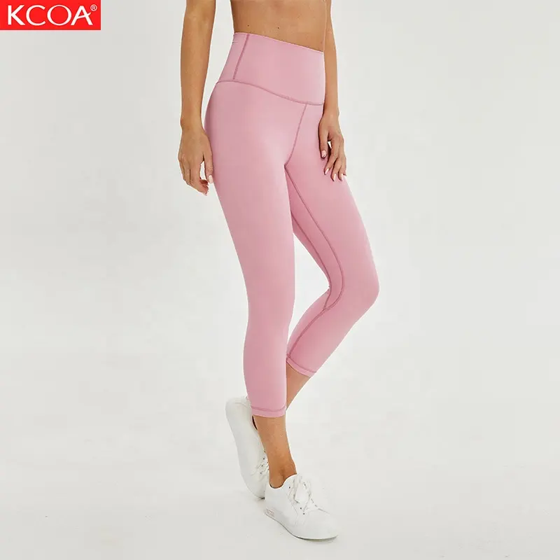KCOA-mallas deportivas para niña, pantalones de yoga capri transpirables