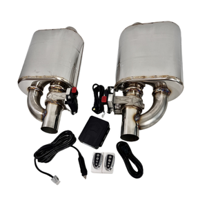 2.5&quot; Inlet (2 Muffler )Performance Electric Cutout <strong>Valve</strong> Valvetronic Exhaust Valved Muffler with Remote Control <strong>Tip</strong> - Product Image 1