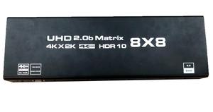 2025 Werkseitig 4K für HDMI Matrix 8x8 8-In 8-Out HDMI 2.0b HDCP 2.2 Switch Splitter Konverter mit Remote 4K 60Hz RGB Down scaler RS2
