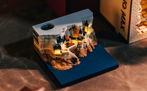 3D立体笔记纸雕建筑模型桌面装饰客厅装饰品魔堡记事本 - Product Image 2