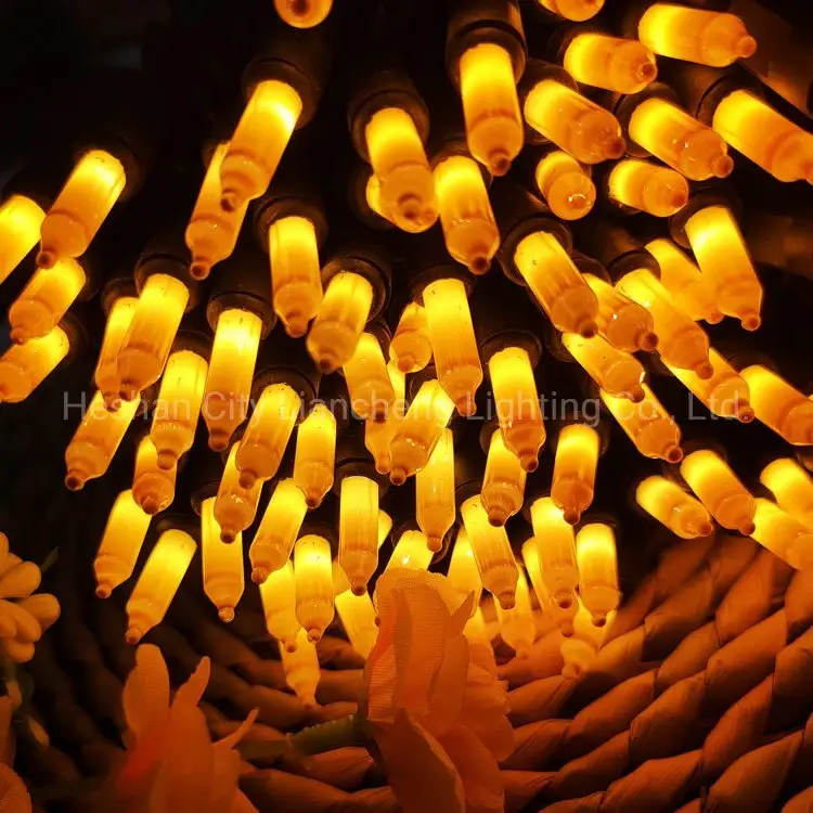 1 ampoule en tungstène 100, point jaune violet, ampoule, palmier, 8m, lumières de noël pour concerts