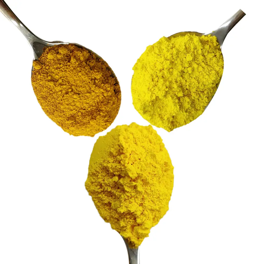 Pigmentos de óxido amarillo 313 para baldosas de construcción, pigmentos de plástico de hierro amarillo para hormigón, Polvo de pigmento inorgánico Fe2o3