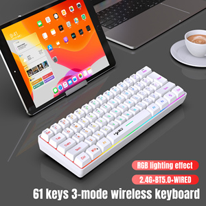 HXSJ L500 Compact 60% RGB Membran tastatur mit Hintergrund beleuchtung Neues Design 3-Modus-ABS Wiederauf ladbar 2000mAh Typ C für den Einsatz im Gaming-Büro