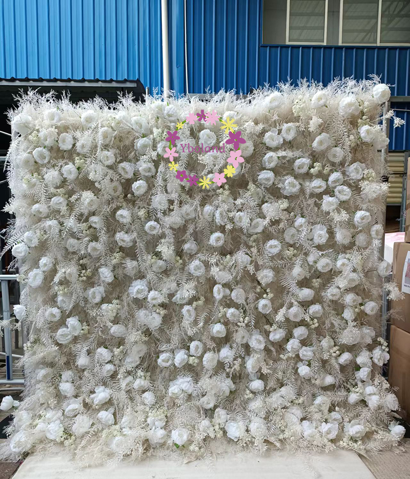 pampas flower wall 04