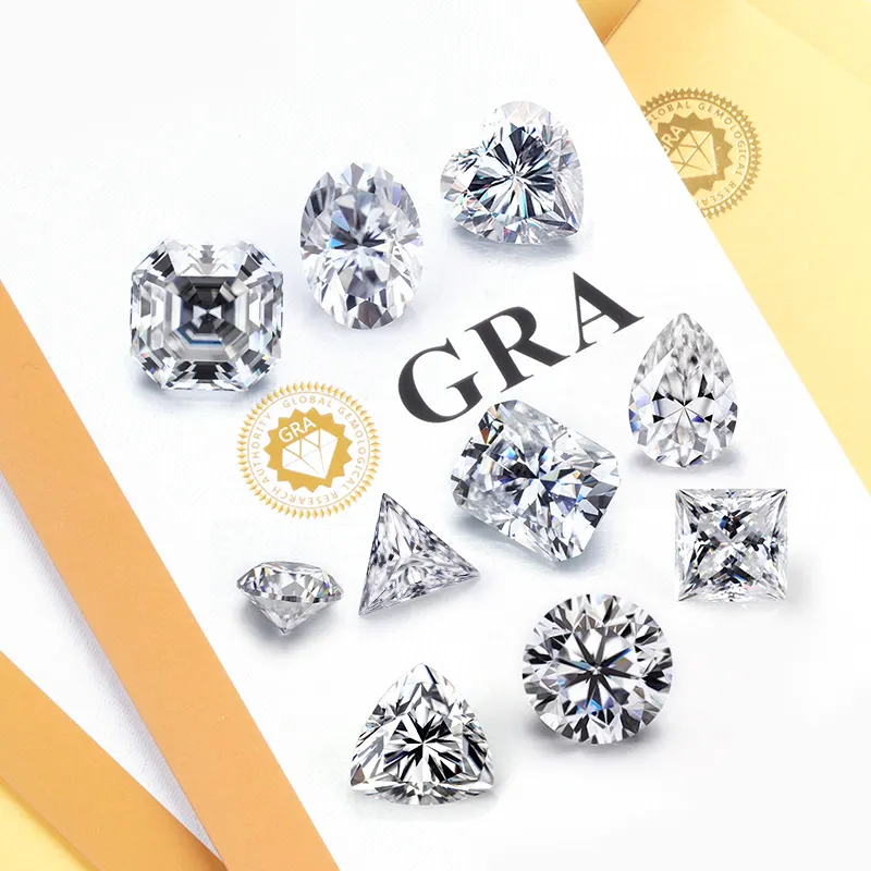 Starsgem 제조 업체 합성 보석 도매 그라 인증 vvs 다이아몬드 스톤 느슨한 moissanite