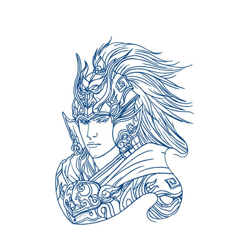 Profil du casque à plumes