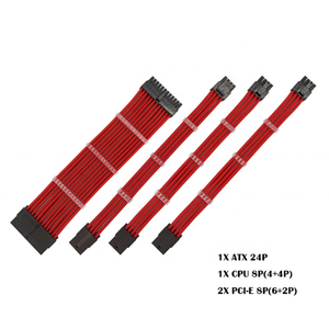 Kit de Cable de extensión básico ATX, fuente de alimentación de CPU GPU PC, conectores de 24 Pines, 8 pines, 6 + 2 pines, 4 + 4 pines, 30cm - Product Image 2