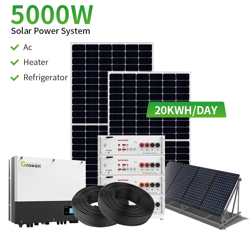 공장 직접 판매 5Kw 48V 국방부 리튬 배터리 그리드 태양 30Kw 20Kw 5Kw 태양 에너지 시스템, 태양 전지 패널 1000w 가격 //