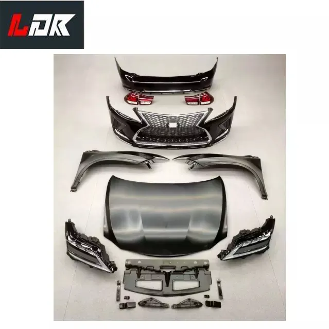 Parachoques delantero y trasero de alta calidad, faros de rejilla, guardabarros de capó para Lexus Rx330, modelos 2006 a 2008, cambio a 2020 Rx350