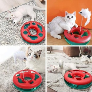 室内猫的猫玩具，互动小猫玩具滚轴轨道带猫薄荷弹簧宠物玩具带健身球预告鼠标 - Product Image 5