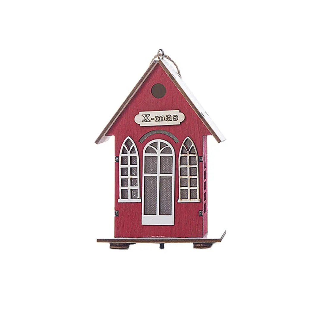 Christmas Glowing Cabin Christmas Home Decorations House Cross-border Ornaments New Decorations Creative Small Room