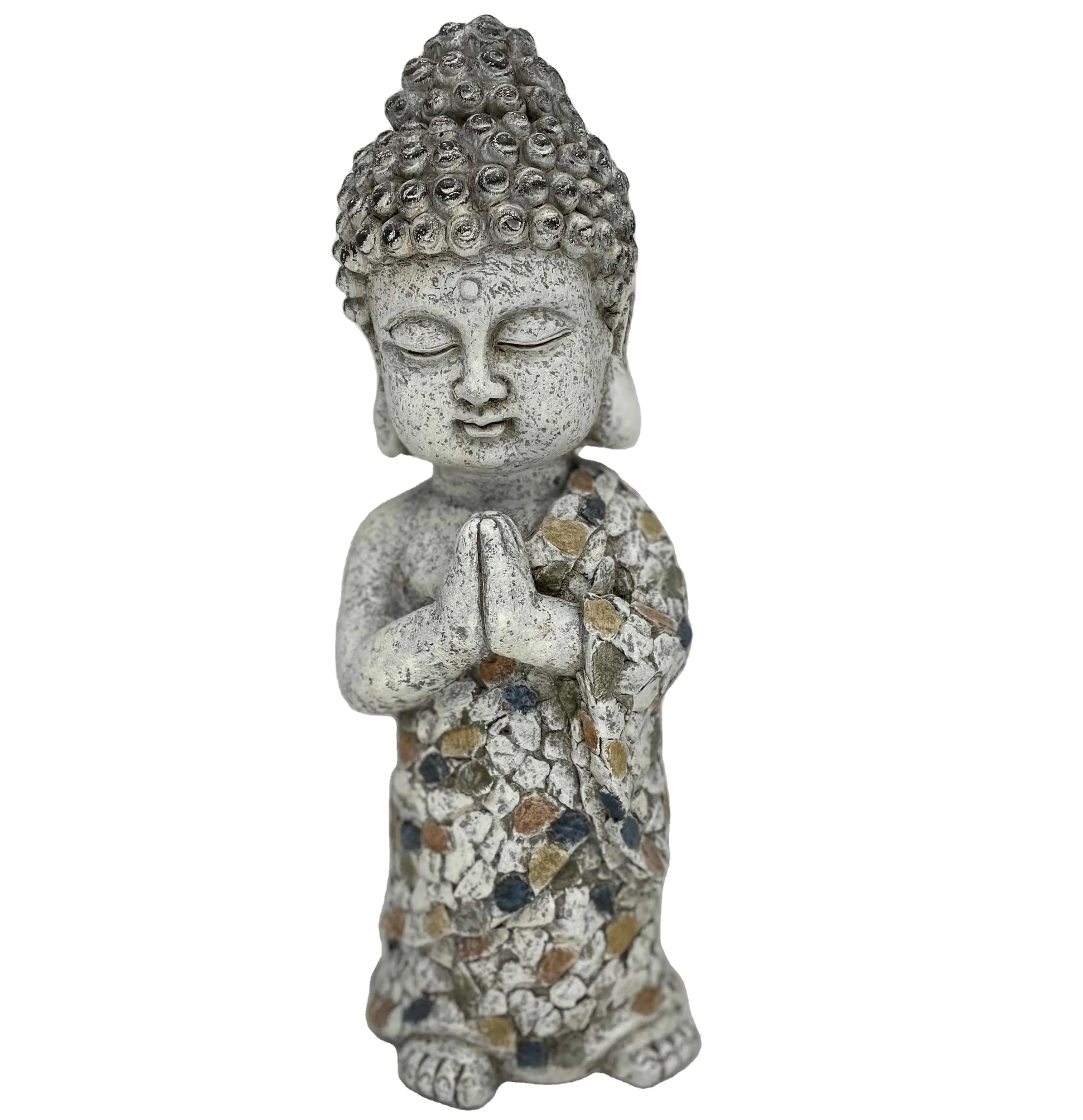 Amitabha-escultura personalizada de Buda asiático, escultura de arte religioso moderno, tamaño mini, decoración de casa, tallado