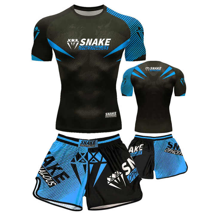 Abbigliamento da allenamento sparring pantaloncini da boxe incrociati da uomo ad asciugatura rapida abbigliamento da combattimento pantaloncini da boxe Muay Thai tronchi da palestra tuta da boxe classica