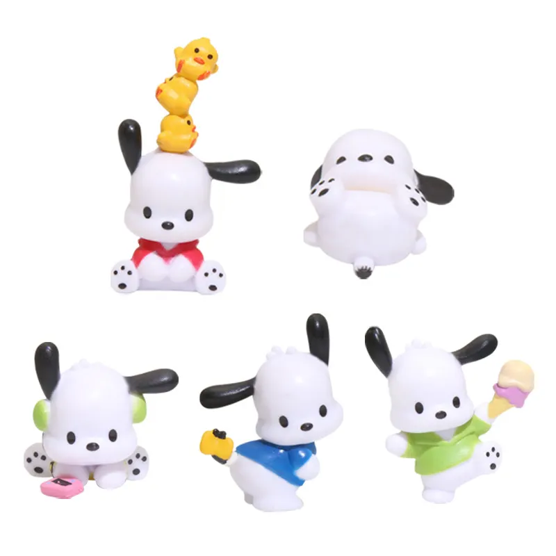 Giappone carino Sanrio Pochacco Action Figure per il ragazzo giocattolo per bambini tavolo casa cartone animato auto Figure di arredamento