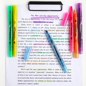 Gxin G-319V 6pcs/Set Neon Color Bright Water-based Office and School <strong>Use</strong> Non-toxic <strong>Highlighter</strong> Pen Markers Set - Product Image 2