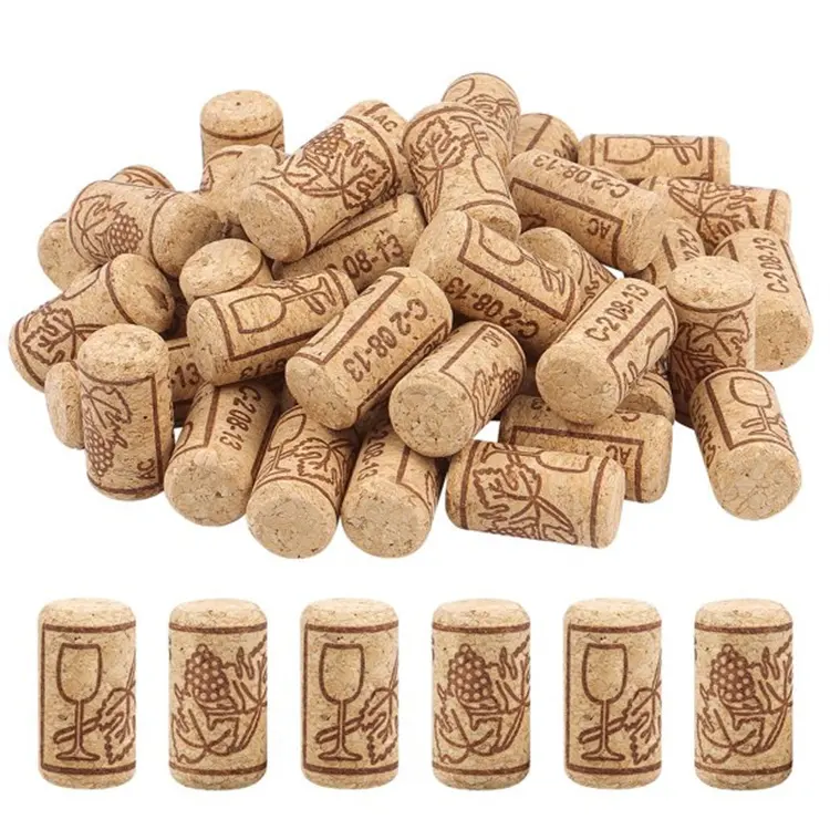 Tappo di sughero di vino naturale sintetico di tutte le dimensioni su ordinazione di costo più economico all'ingrosso della fabbrica per la bottiglia di vino