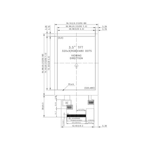 Lcd Factory SPI MCU RGB-Schnitts telle 320*480 TN TFT LCD 3,5-Zoll-Display mit kapazitivem Touch - Product Image 6