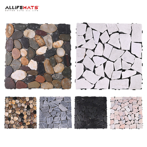 Bất động đá tự nhiên làm vườn ngoài trời thân thiện với môi vuông lồng vào nhau chắp vá gạch lát sàn - Product Image 4