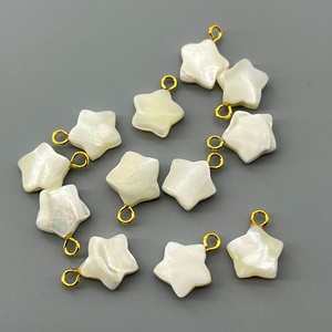 10mmJewelry aksesuarları doğal kabuk kolye Pearl of inci beyaz kalp yıldız şekli zarif takılar DIY yapma takı için