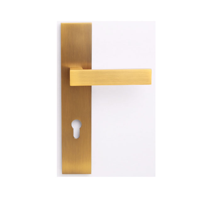 Coffee Middle Quality Aluminum Door Handles 260mm Big Zinc Alloy Plate Outdoor Safety Door Lock