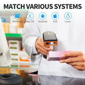 GTCODESTAR 2D Bluetooth barkod tarayıcı 1D kablosuz barkod okuyucu USB şarj beşiği ile süpermarket için 2.4G QR kod tarayıcı - Product Image 2