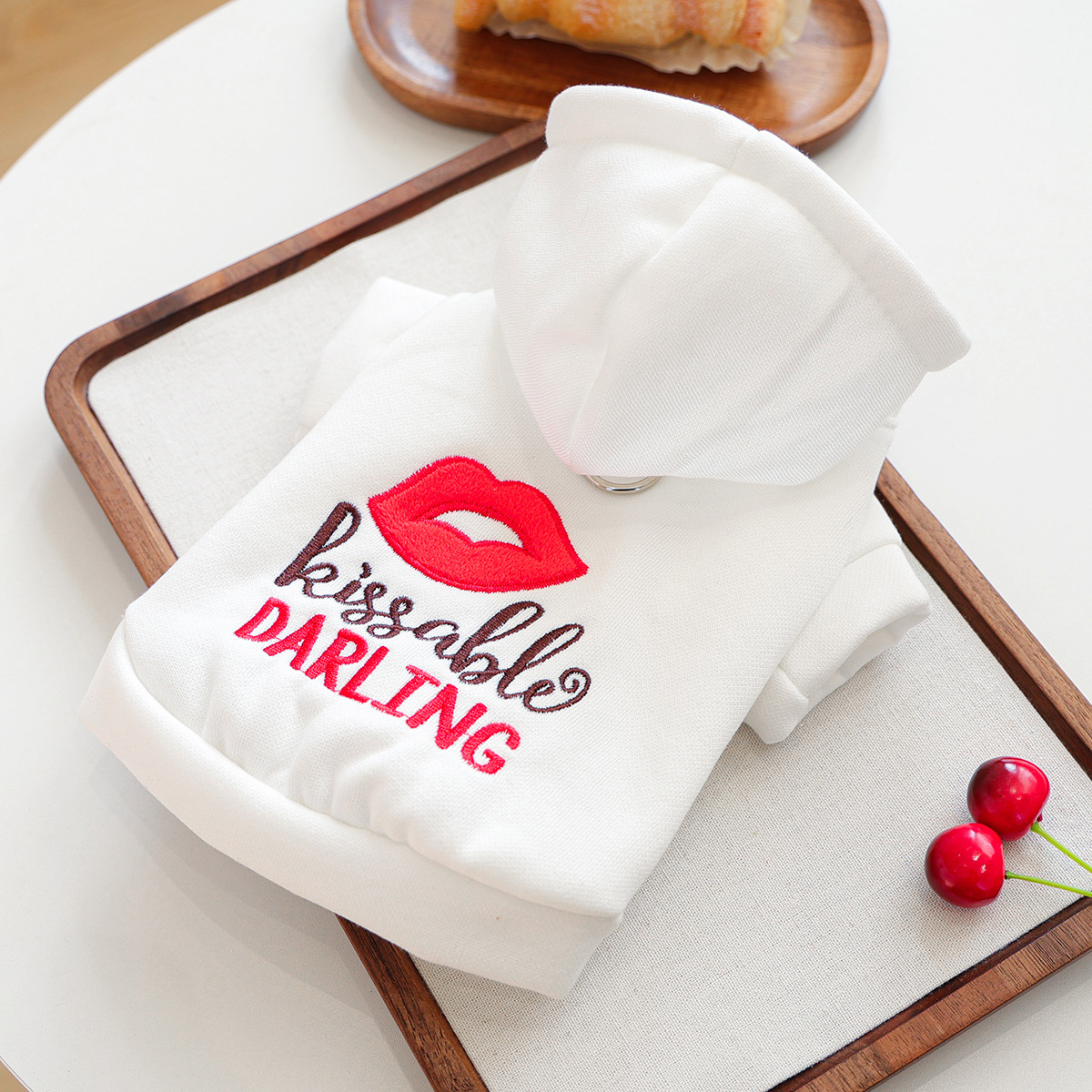 Blanc - Pull Saint-Valentin Baiser de Bébé