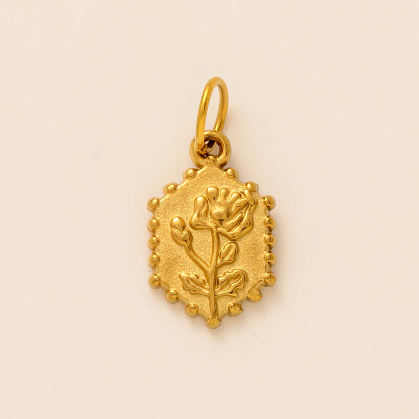 August Poppy Flower Pendant