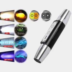 Beliebte tragbare Multifunktions-2-LED-wiederaufladbare USB 365 395-nm-UV-Taschenlampe Ultraviolett für Edelstein-Taschenlampe - Product Image 4