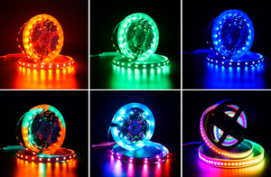 俱乐部WS2812 RGB 5V 12V DMX可编程WS2812发光二极管条的柔性数字像素可寻址条形灯 - Product Image 2