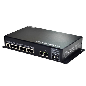 Programmabile 8192 Pixel Rgb Ha Condotto Il Regolatore 8 Porta di Uscita Dmx On-Line EN408W Led Sub Controller