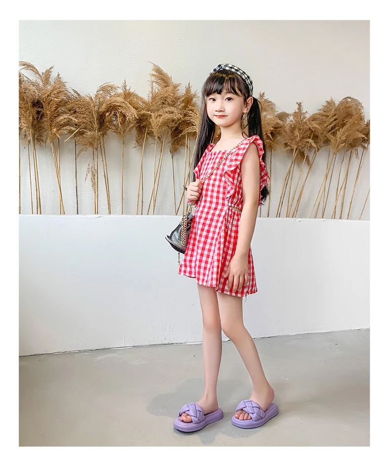 Children's Woven Slippers Sandals Casual Flat Shoes Non-slip Breathable Girls Shoes