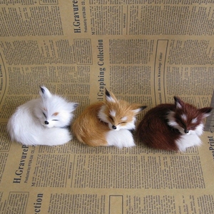 New Simulation Brown Fox <strong>Plush</strong> Toy Furs Squatting Fox Model Soft Toy Animals <strong>World</strong> With Static Action Figures Stuffed Toy - Product Image 4