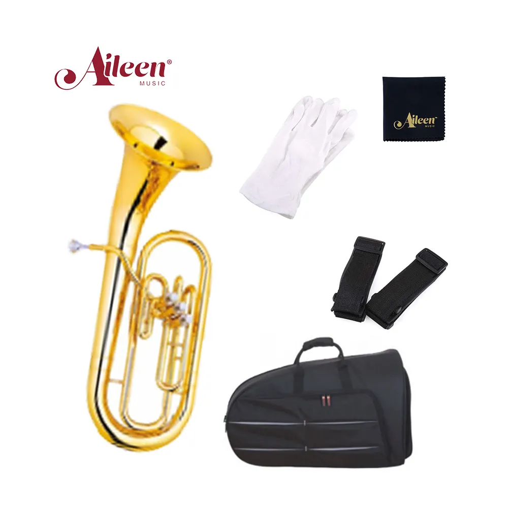 Jinbao Baritone Instrumen Musik Euphonium, 3 Piston Frontal Euphonium Kompensasi (EU-G133G)