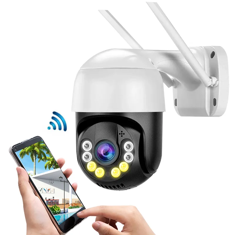 1080P 2MP WiFi 실외 카메라 PTZ 4X 디지털 줌 속도 돔 보안 CCTV 아이 휴머노이드 감지 무선 IP 카메라