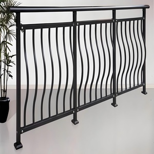 Einfach zu installierende Balkon geländer aus verzinktem Rohr mit Balkon handlauf für Rostschutz auf Außen terrasse - Product Image 4