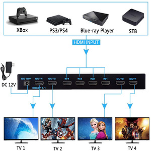 Matriz HDMI2.0b de alta calidad, 4 en 4, matriz HDMI 4x4, matriz HDMI 4K60HZ, HDCP2.3 HD - Product Image 2