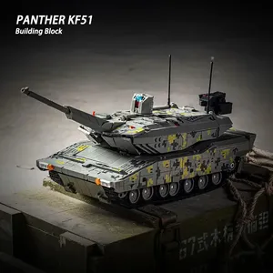 12GO 96001ミリタリーパンサーKF51主戦戦車WW2軍兵士武器モデルレンガおもちゃクリスマスギフトビルディングブロックセット - Product Image 3