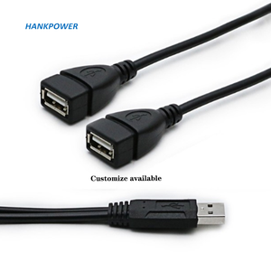 2 In 1 USB2.0Aオス-2デュアルUSBメスジャックYスプリッターハブ電源コードアダプターUSBケーブル - Product Image 4