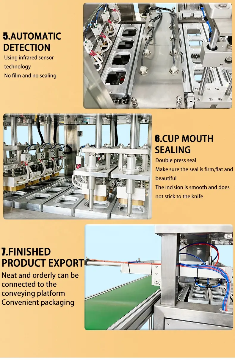 Automatic water filling and sealing machine 8000 cup yogurt fill and cupping machine