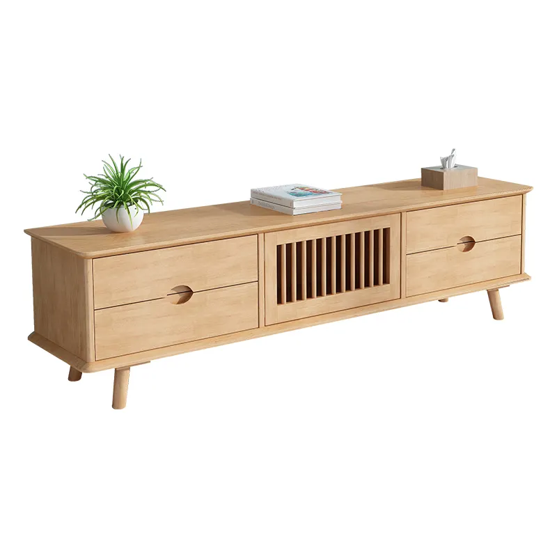 Mueble de estilo nórdico moderno para sala de estar, mueble de madera sólida, mueble de almacenamiento para TV, mesa de TV, soportes de TV de madera