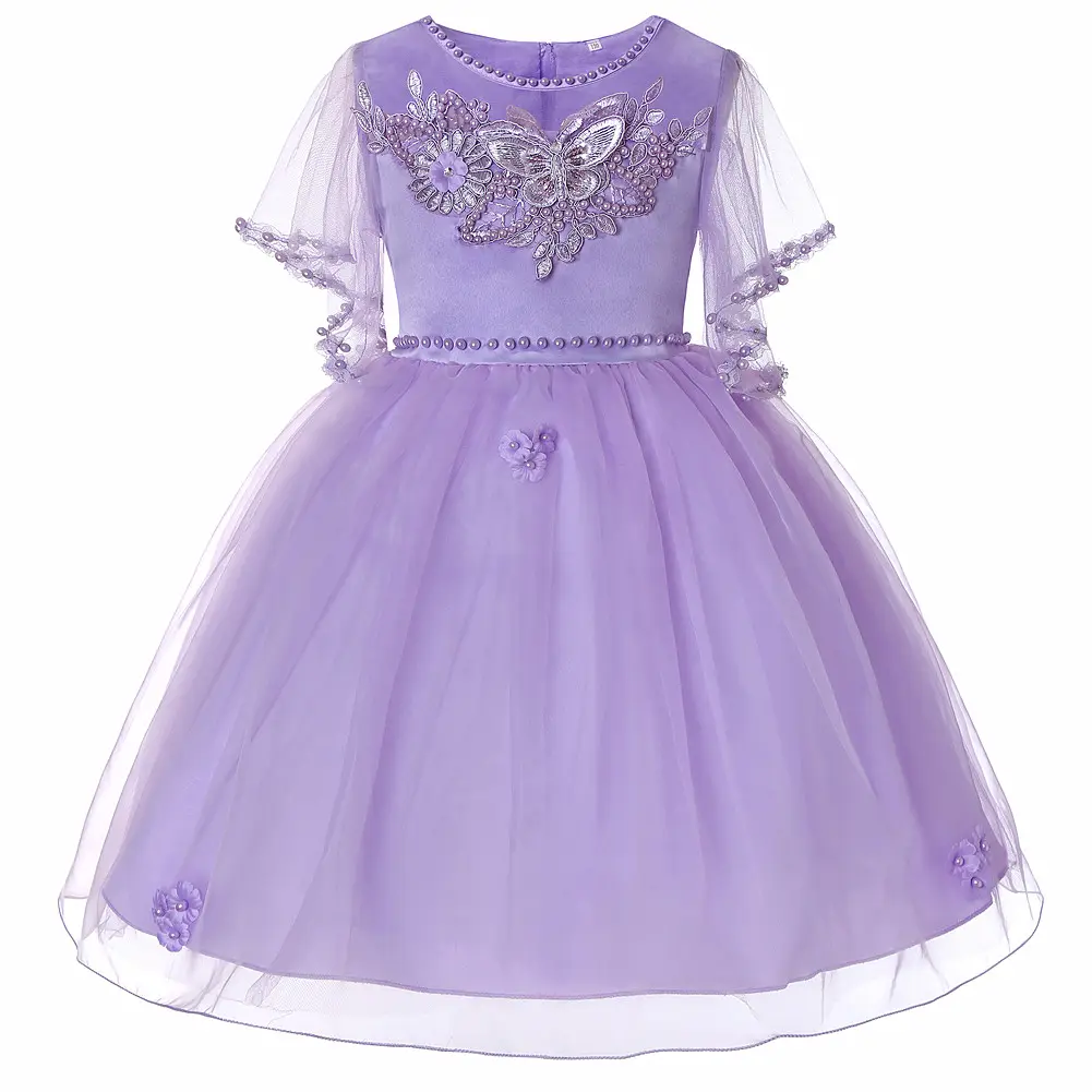 Vestido de festa para meninas, vestido de noiva lavável para crianças; vestido de festa para meninas; vestido de noiva; roxo; vestido bonito com flores; vestido de noite para meninas;