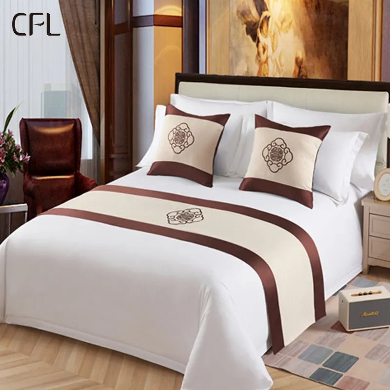 CFL-colcha de cama de hotel de lujo, 400TC, 5 estrellas, fábrica ISO, en fábrica, en China