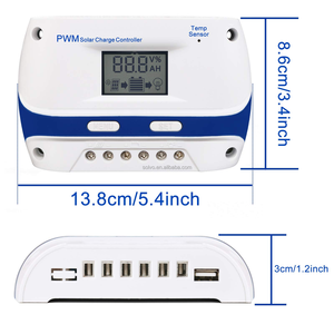Regolatore di carica solare di migliore qualità 40A 15% maggiore efficienza di ricarica rispetto a simili Controller PWM Ampere Display porta USB - Product Image 1