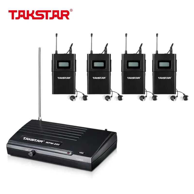 Takstar WPM-200 UHF no sistema do monitor de ouvido Bodypacks transmissor sem fio para monitoramento do estágio instrumento simultânea